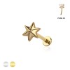 STAR THREADLESS (PUSH IN) 316L SURGICAL STEEL LABRET SET